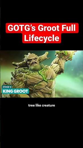 GOTG’s Groot lifecycle, from Sapling Groot, all the way to “KING GROOT” #groot #gotg #shorts