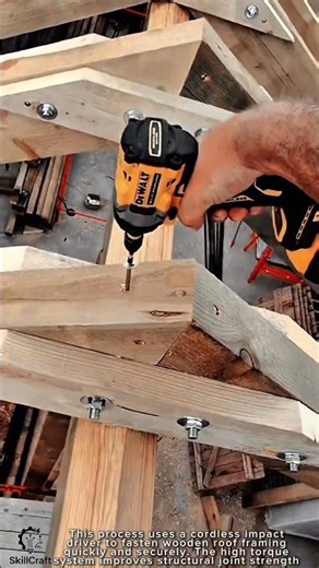 Frame Roof Installation Work Tool Using Cordless Impact Driver #worktool