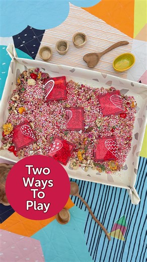 Same simple tile set and and two fun ways to play! All you need are some of our red small square tiles and a white chalk marker! Draw some hearts with different patterns in them and let your kids explore matching them in different settings. For vertical play why not add them to your fridge like @practicalnanay or include them in a sensory play set up like @our_little_farmer How would you play with these sweet little tiles? #valentinesday #verticalplay #sensoryplay #tiletek #buildbetter #magnetic