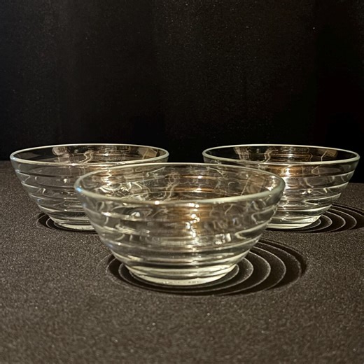 Set of 3 Duralex Clear Glass Bowls — Made in France - Etsy