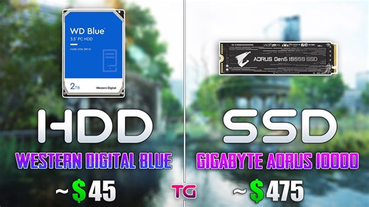 Regular HDD vs fastest SSD PCIe 5.0 loading games