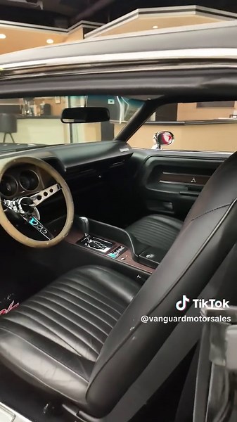 Check out our beautiful 1971 Dodge Challenger Restomod! 🍒🔥 Available Now for Purchase!