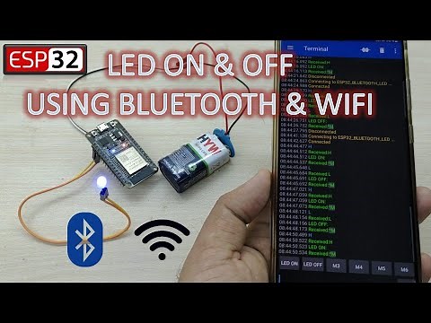 LED ON OFF control using ESP32 Bluetooth and Wifi || ESP32 Beginner Project #esp32 #esp32project