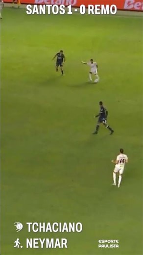 O PASSE MAGISTRAL DE NEYMAR PARA O GOL DE TCHACIANO NA VILA BELMIRO, CONTRA O REMO, PELO BRASILEIRÃO