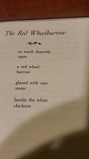 'The Red Wheelbarrow', by William Carlos Williams