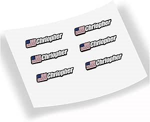 Customized Bike Name Stickers with Country Flags Rider ID Sticker Personal Name Decals Sticker for Bicycle 5 Model