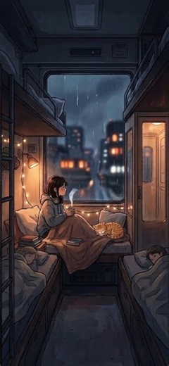 Late Night Train Home 🌧️✨ #lofi #chill #vibes