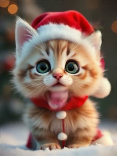 Cutest Kitten Sings “Christmas Tree” 🎄🎶 | Adorable Christmas Cat Short