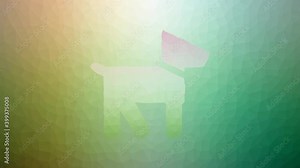 dog dissolving techno tessellated looping moving triangles Stock Video