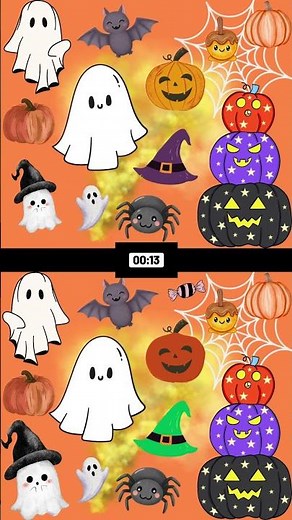 HAPPY HAUNTING! Can you spot all 5 differences? #Halloween #Fun #Spooky #Candy