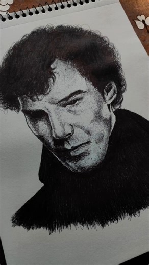 benedict cumberbatch | scribbling pen art