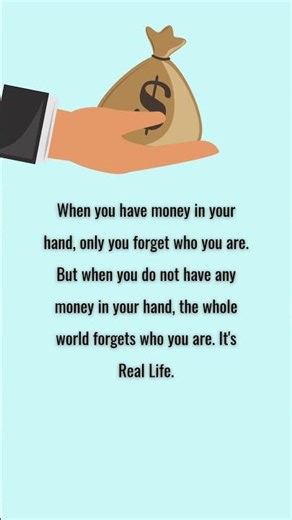 When You Have Money, You Forget When You Don’t, They Forget 💰 #money #mindset #motivationalshorts