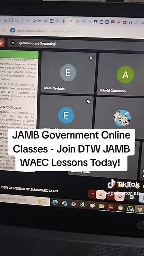 JAMB Government Online Classes - Join DTW JAMB WAEC Lessons Today #dtwtutorials #jamb #jamb2025 #jamb2025preparation #2025jamb
