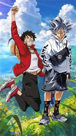 drip Goku vs drip luffy #shortanime #dragoball