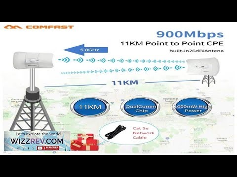 COMFAST 900Mbps 5GHz Outdoor Access port CPE 11KM Long Range Wireless Repeater