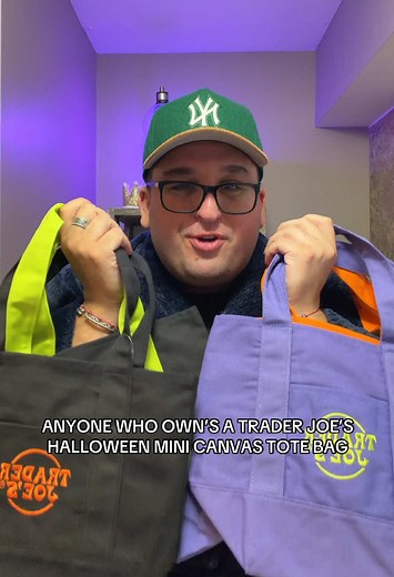 Trader Joe's Halloween Mini Tote Bag Warning