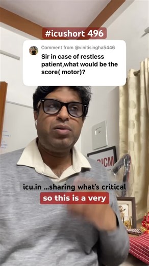 The ICU Channel by ESBICM on Instagram: "Motor score of a restless patient while calculating GCS"
