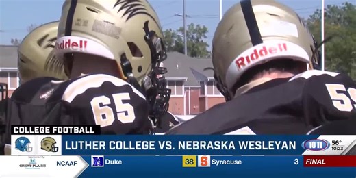 WATCH: Nebraska Wesleyan picks up their first win of the season against Luther College