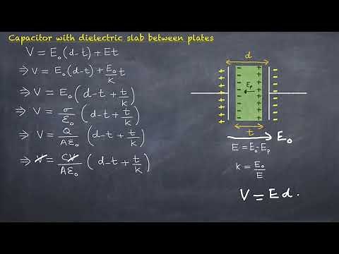 Capacitance of Parallel Plate Capacitor with Dielectric Slab Derivation | Class 12 Physics