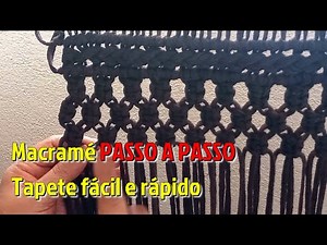 MACRAMÉ | PASSO a PASSO | TAPETE FÁCIL E RÁPIDO