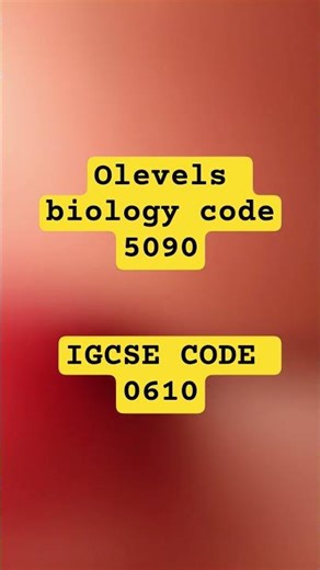 different codes for biology OL/IGCSE