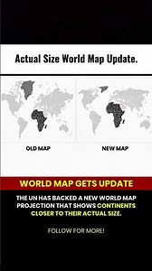 Actual Size World Map 🌍 | Old Map vs New Map Projection #WorldMap #True #GeographyFacts #Shorts