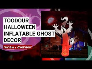 Toodour 8FT Halloween Inflatable Ghost Review: Spooky Outdoor Decor with LED Lights!