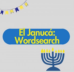 Janucá-Spanish Hanukkah Word Search Worksheet |Printable|Subwork|Vocab Practice|