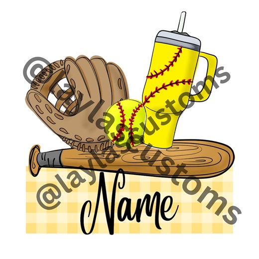 Softball Custom Color/name Design: Digital Download - Etsy