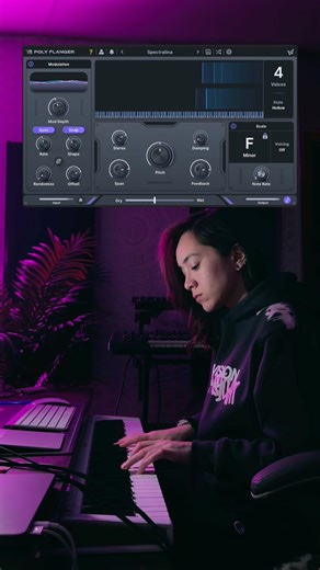 Test driving the new Poly Flanger plugin by ‪@MinimalAudio‬ 🎹🏎️ #musicproduction