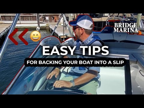 Bridge Marina Boat Docking How-To: Backing into the Slip in a Tight Area #boat #docking #howto
