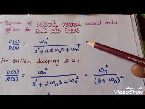 Second Order System/ Critically Damped/ Unit step input/Unit_2/#6