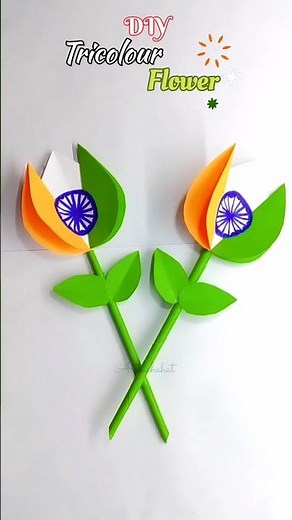 Create Tricolor Paper Flower in Minutes for Republic Day/Independence Day🇮🇳 #shorts