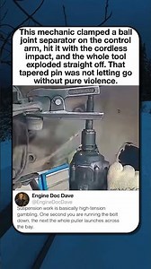 BALL JOINT PRESS EXPLODES INSTANTLY