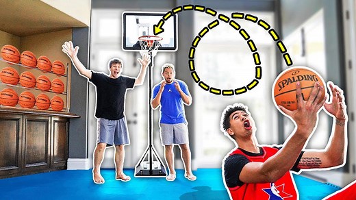 CRAZY MINI HOOP TRICKSHOT CHALLENGE!