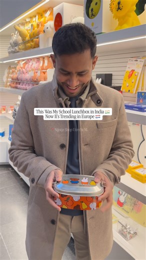 Your Indian school lunchbox box is now tending in Europe 🇳🇱😁🥳🤍 #steeltiffinbox