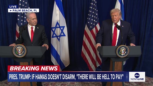 WATCH LIVE: President Trump holds a news conference with Israeli PM Netanyahu at Mar-a-Lago. https://abcnews.link/e6pKShS | ABC News