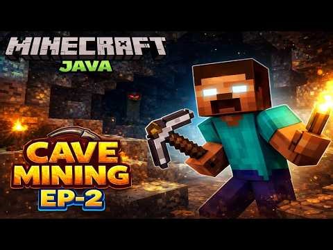 Minecraft Java Survival EP-2 | My First Cave Mining Adventure! ⛏️ ‪@starlight1913‬