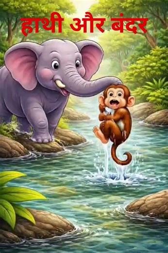 हाथी और बंदर #animation #cartoon #elephant #money #shortvideo #viralvideo