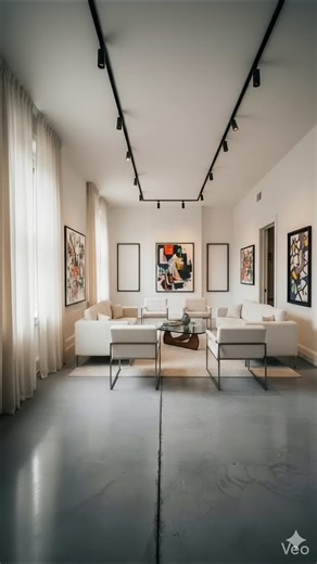 Luxury Living Room Transformation | Contemporary Art Gallery Interior Renovation Timelapse