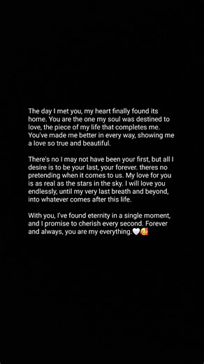 Babe, With you, I've found eternity in a single moment, and I promise to cherish every second. Forever and always, you are my everything. 🥰💖 Eternal Promise : Unbreakable Love Quotes #relationship #HeartfeltMessage #girlfriend #husband #partner #feelings #imissyou #babe #boyfriend #iloveyou | Love Poems And Messages