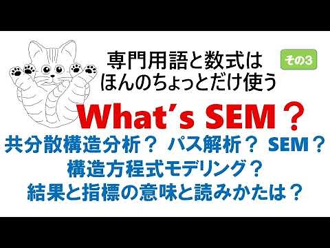 What's SEM？③：共分散構造分析（構造方程式モデリング）って何をやっているのか、基本的な仕組みを解説します（３／３）