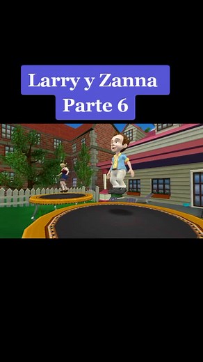 Acrobatic Trampoline Tricks in a Cartoon Backyard