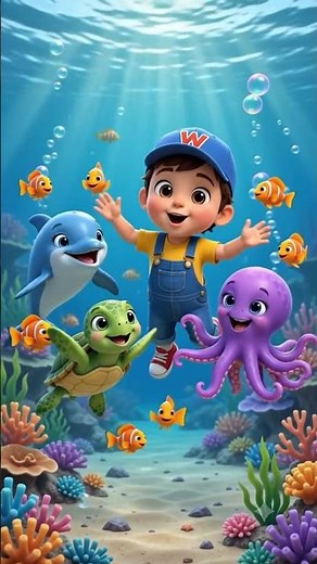 🌊 Wally’s Ocean Adventure Song🐬| Dolphin, Turtle,Octopus & Fish | Wonder Daily Kids #nurseryrhymes