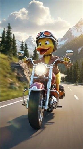 The Duck’s Epic Motorcycle Adventure#cartoon