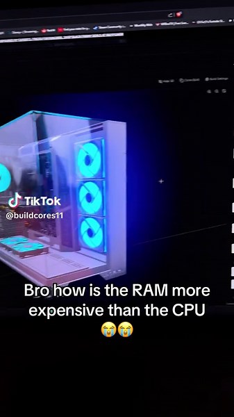 Bro how does the RAM cost more than the CPU 😭 #pc #ram #cpu #pcbuild #buildcores