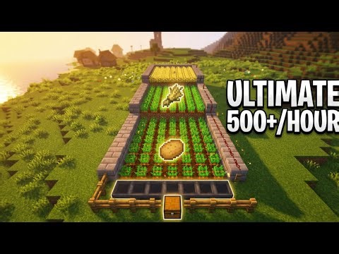 Fully Automatic Crop Farm in MCPE 1.21+ | Super Easy Build!#minecraft 