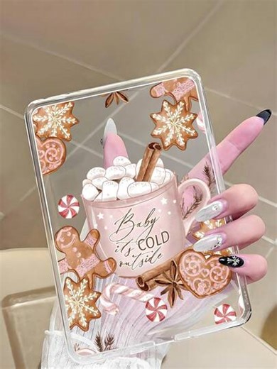 Étui de protection transparent avec éléments de Noël, compatible avec Kindle Paperwhite 12e génération (sortie 2024), Kindle 11e génération (sortie 2024), Libra Color 7 pouces, Clara noir et blanc/couleur 6 pouces, Fire HD 10 Tablette (11e/13e génération, sortie 2021/2023). Protection anti-chute sur les quatre coins, étui de protection transparent couvrant entièrement, coque souple en silicone. | SHEIN