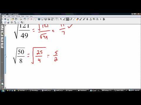Square Roots of Fractions/Rational Numbers