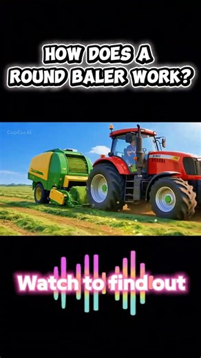 How Does a Round Baler Work? 🚜 | JJ The Farmer #Shorts
